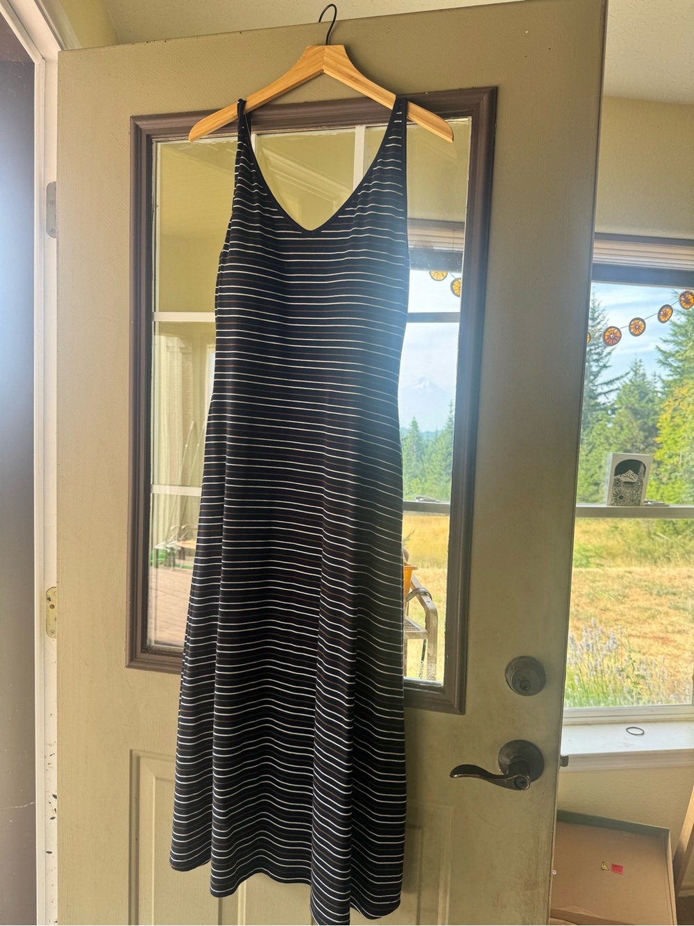 OGL Black and White Striped Maxi Slip Dress